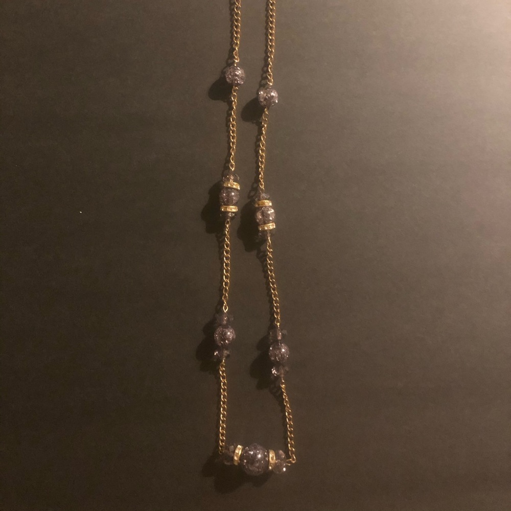 Lavender Stone Shiny Necklace